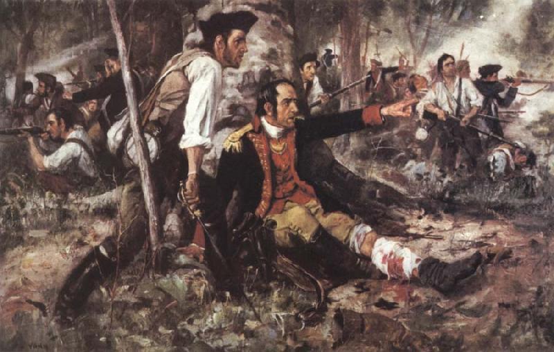 Frederick Coffay Yohn General Herkimer Directing the Battle of Oriskany china oil painting image